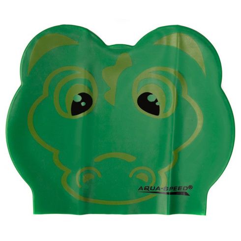 Badehætte børn ZOO latex krokodille grøn