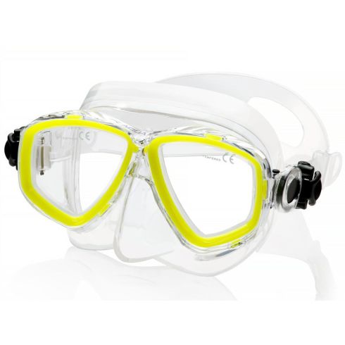 Dykkermaske OPTIC PRO m/styrke gul
