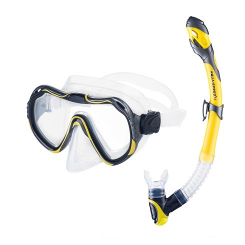 Dykkermaske og Snorkel sæt JAVA+ELBA, gul