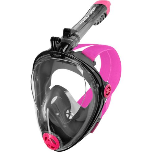 Dykkermaske full face SPECTRA 2.0 sort/pink/klar-S/M