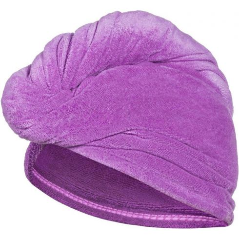 Hovedhåndklæde violet 25x65 cm.