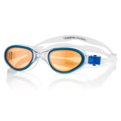 Svømmebriller voksen X-PRO klar/blå/orange
