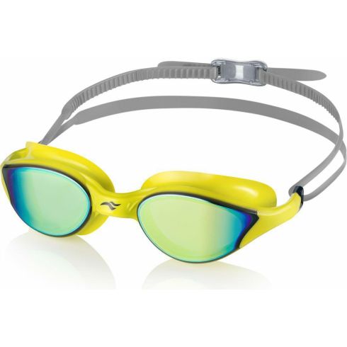 Svømmebriller voksen VORTEX MIRROR gule inkl. brilleetui
